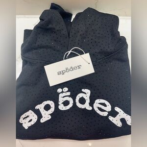 -Sp5der world wide Black and White Hoodie